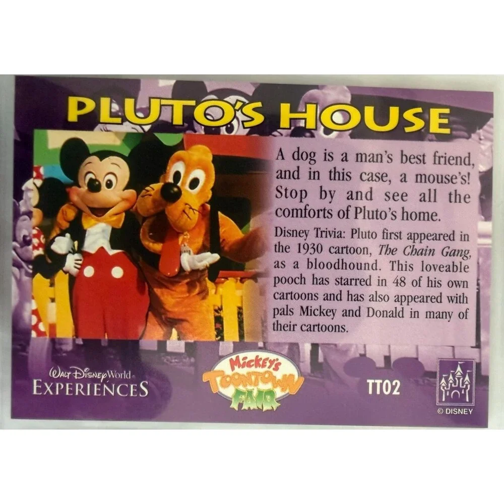 Walt Disney World Experiences Toontown Fair 9 Card Set Complete Extinct Sleeve